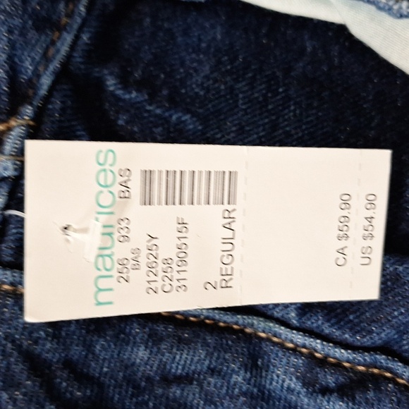 Maurices "NEW" Dark Wash Retro High Rise Curvy Fit 90s Flare Denim Jeans Size 2 - Picture 9 of 12